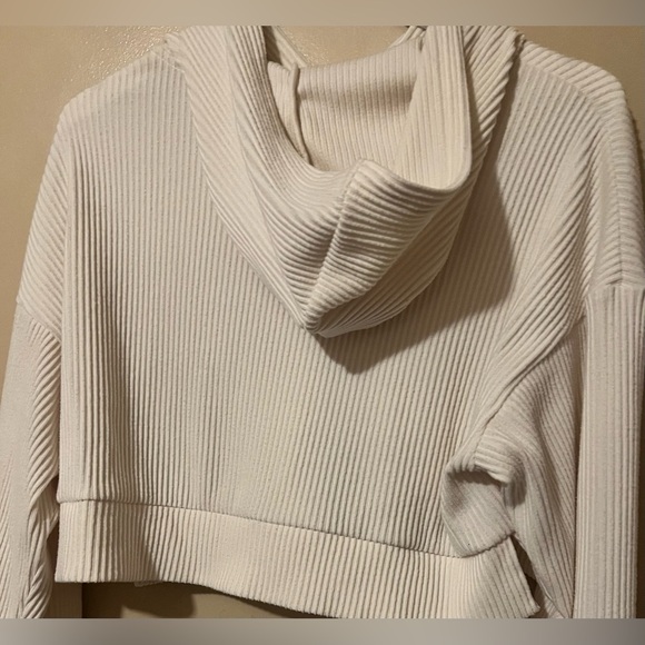 Alo Cream Muse Ribbed Hoodie small/medium - Picture 8 of 10